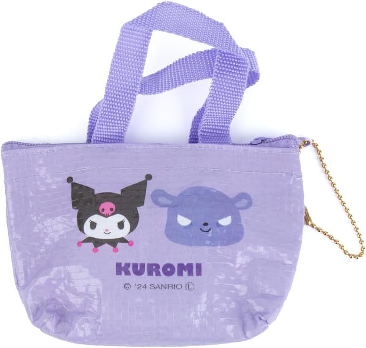 Daiso Kuromi Micro Bag Charm - Purple Cute Keychain Accessory - Image 2
